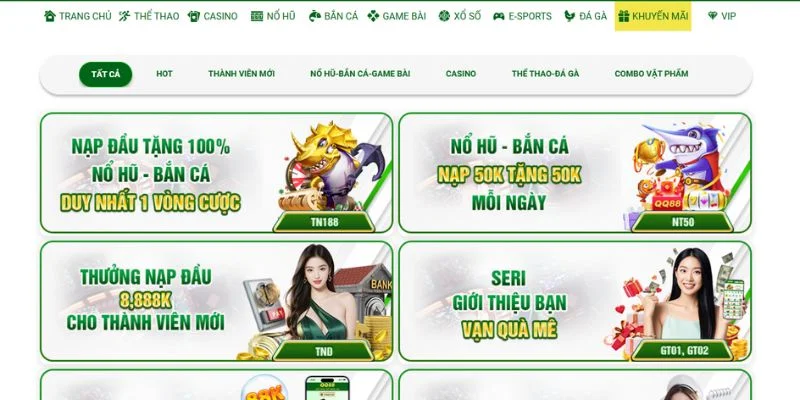 Người chơi có thể tham khảo các khuyến mãi QQ88 trên website chính thức